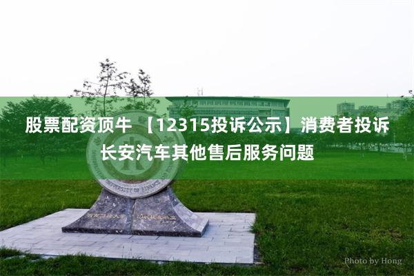 股票配资顶牛 【12315投诉公示】消费者投诉长安汽车其他售后服务问题