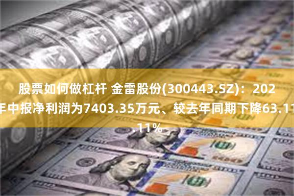 股票如何做杠杆 金雷股份(300443.SZ)：2024年中报净利润为7403.35万元、较去年同期下降63.11%